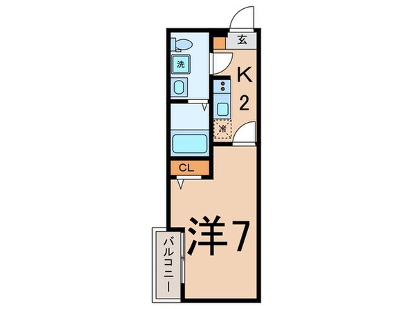 ベイルーム花月園前の物件間取画像